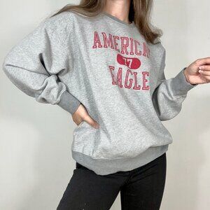 American Eagle Grey Crew Neck Sweater